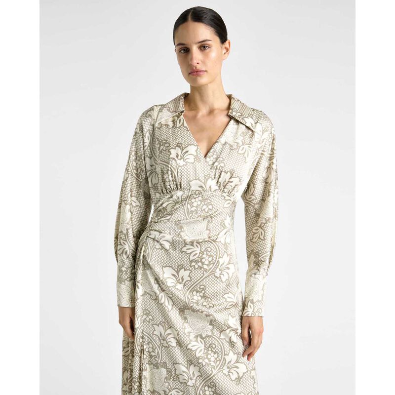 Cue Lattice Chintz Floral Midi Dress image number 3